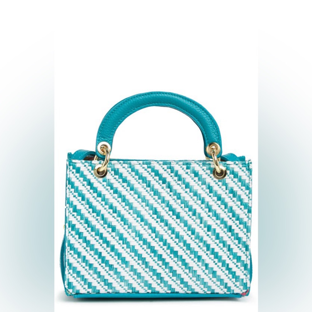 Persaman New York Teal and White Tote